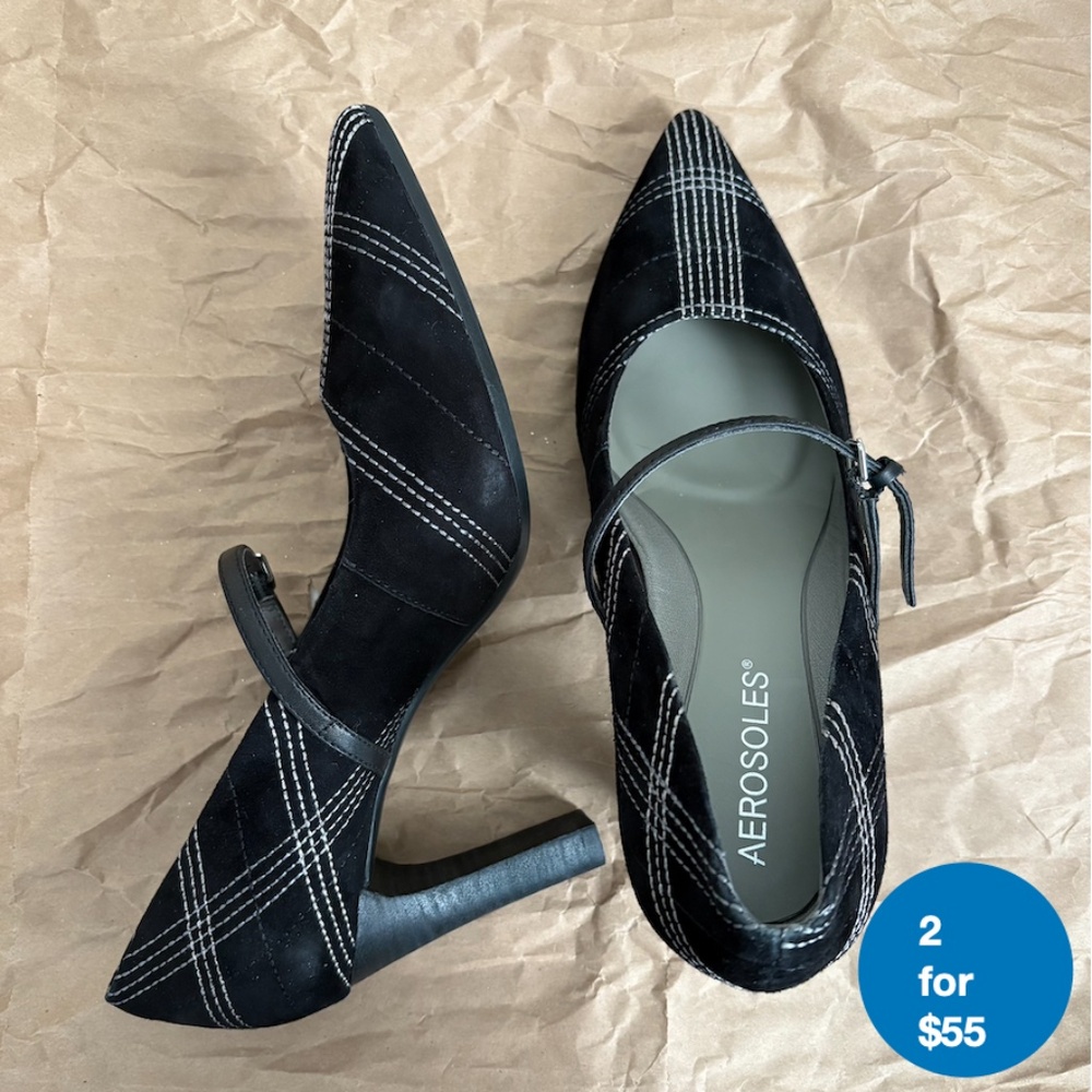 Aerosoles Black Mary Jane pumps heels size 8.5
